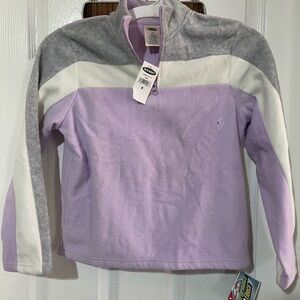 Old Navy Lavender and Gray Kids Fleece Hoodie